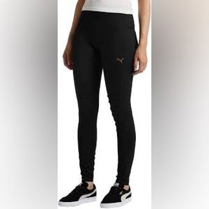 PUMA ladies moto tight black workout tights